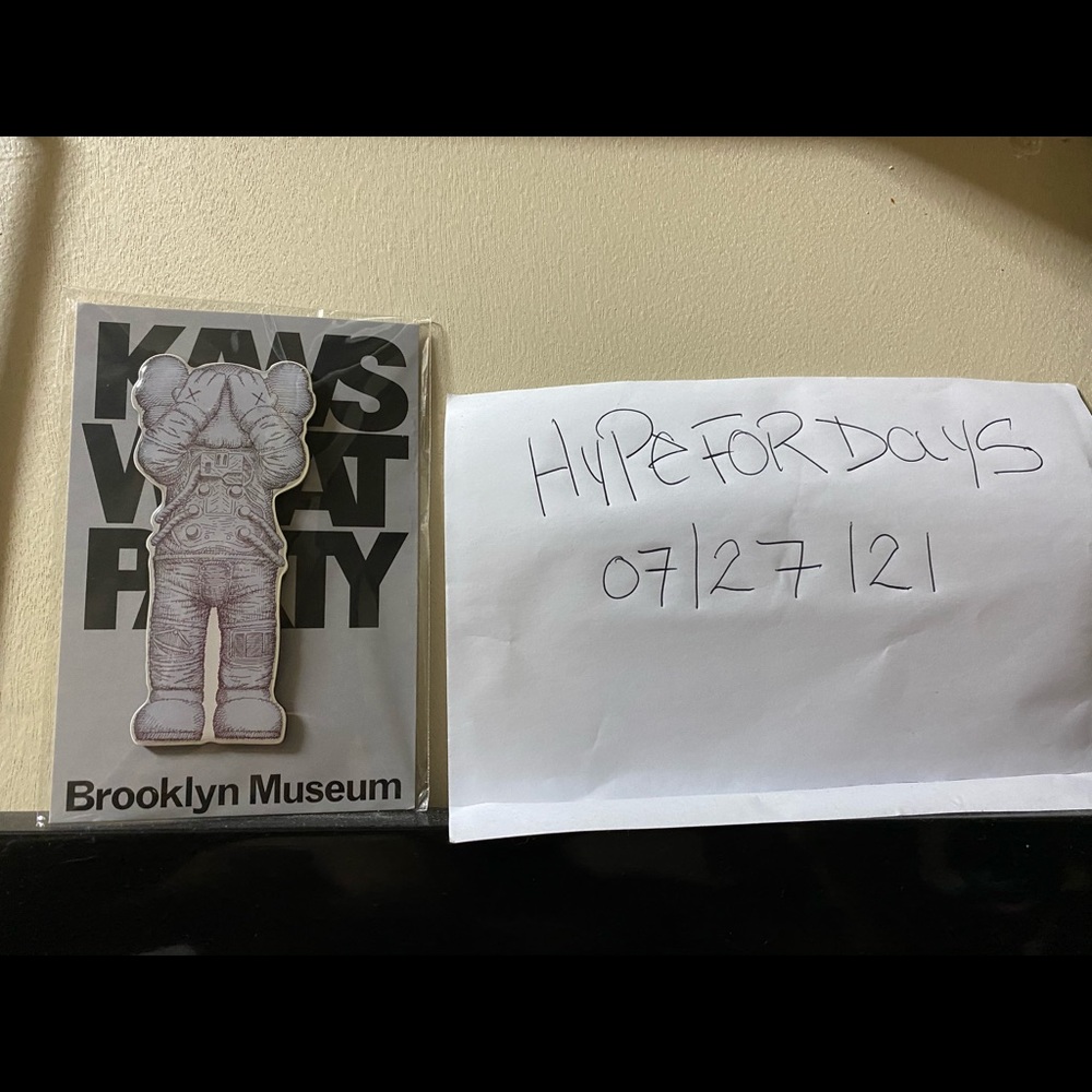 Kaws what party brooklyn museum magnet pin or key